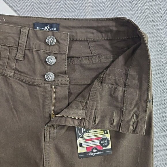 Cello Jeans Size 9 Green Women's Classic Straight Leg Stretch New with Tags - Picture 16 of 16